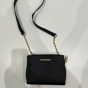 Steve Madden Black Crossbody Bag with Gold Accents